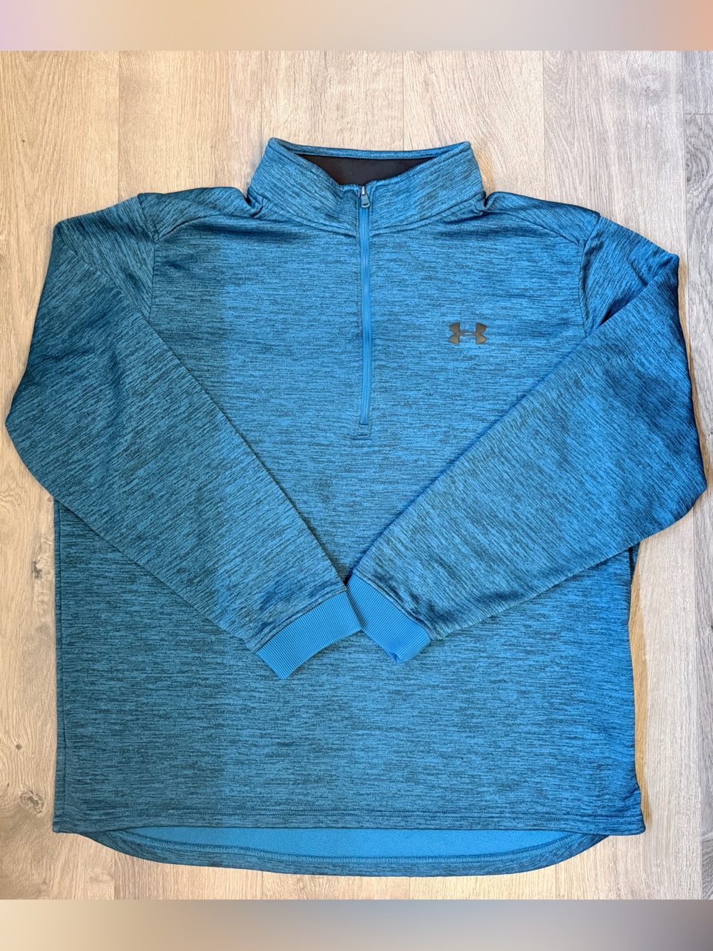 Under Armour Blue Heathered Quarter-Zip Pullover